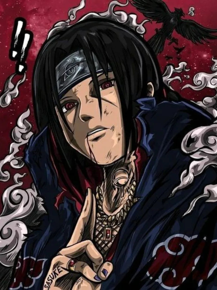 Uchiha Itachi New Diamond Painting Mosaic Naruto Cartoon Art Cross Stitch Embroidery Rhinestones Home Decor Children's Gift