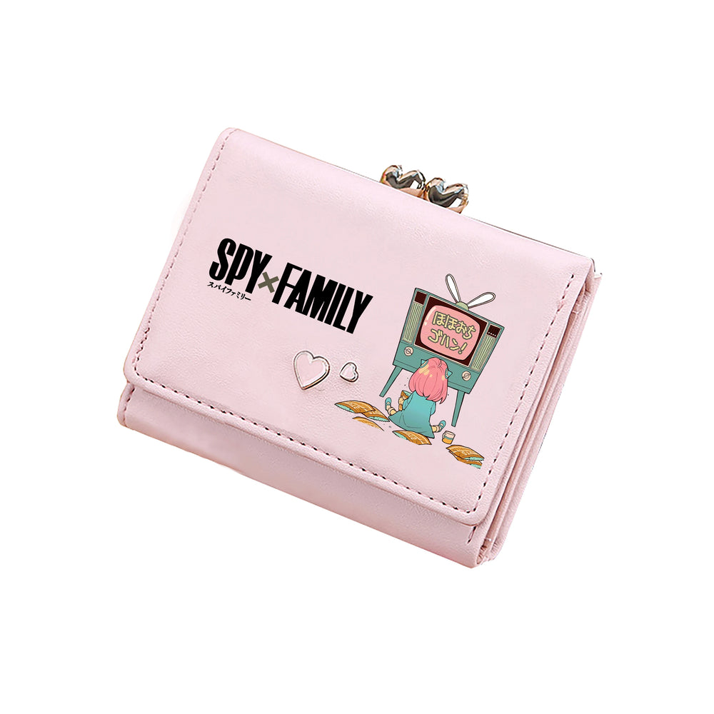 Spy x Family Anya Forger Kawaii Pink Short Wallet ID Card Coin Purse 5