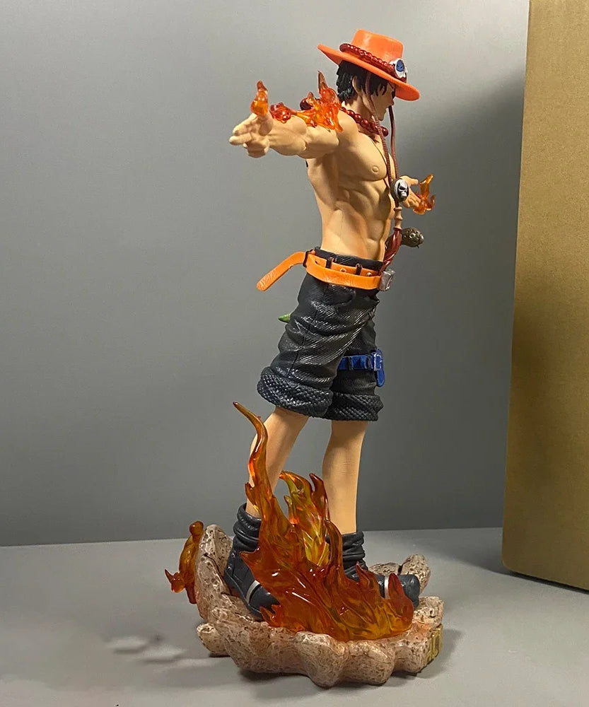 27cm One Piece Anime Ace Figure Portgas D Ace Action Figurine Pvc Model Statue Doll Collection Decoration Toys Gift Ornaments