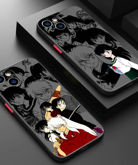 Inuyasha Anime Movie Comic Frosted Translucent For Apple iPhone 16 15 14 13 12 11 XS XR X Pro Max Plus Mini Cover Phone Case