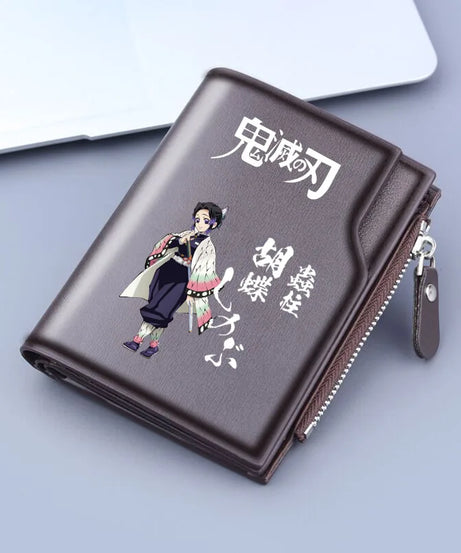 Demon Slayer Wallet Anime Coin Purse Men Credit Card Holder Boy Student Fashion Short Trifold Money Key Storage Pouch