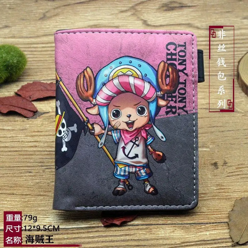 Anime One Piece Figure Wallet Luffy Purse Zoro Ace Bounty Order Skeleton Pattern Pu Kawaii Wallet Card Holder Purse