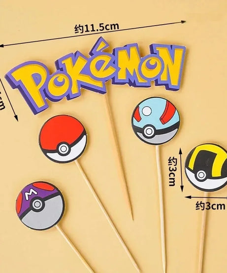 13Pcs/set Pokemon Cake Topper Anime Figure Pikachu Party Happy Birthday Pokemon Cake Decoration Supplies Ornaments Boy