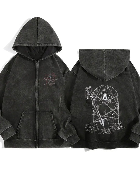 Hunter x Hunter Zip-Up Hoodie – Unisex Anime Streetwear Pullover