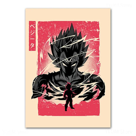 Dragon Ball Goku Posters Picture Personalized Wall Art Poster Photos Anime Vegeta Home Room Decor Painting Toy Birthday Gift New