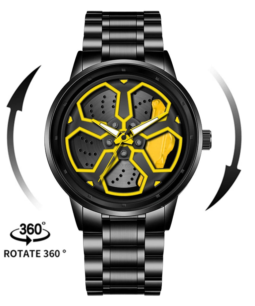 Naruto Anime - Sharingan Rotary Dial Watch – 3D Anime Quartz Waterproof Men’s Luxury Watch