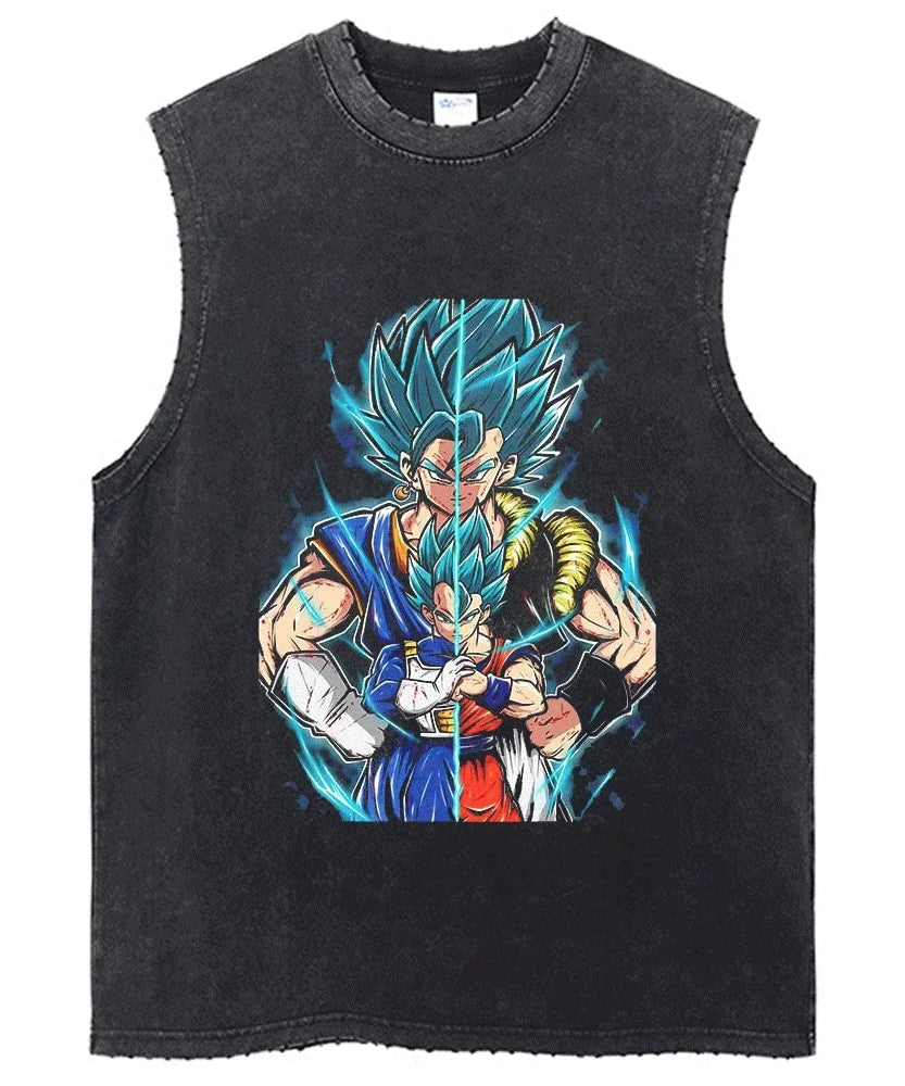 Vintage Dragon Ball Sleeveless Streetwear Tank – Harajuku Cotton Graphic Tee