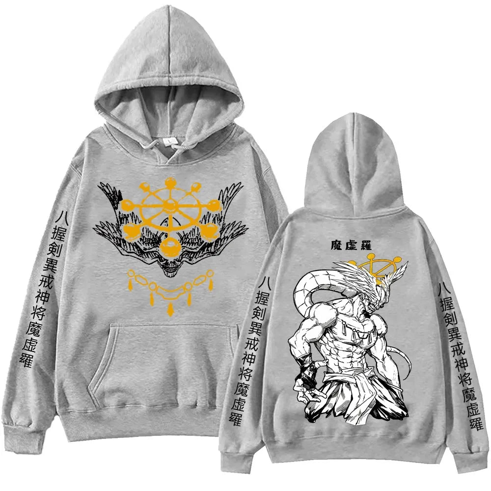 Anime Jujutsu Kaisen Mahoraga Graphic Hoodie – Harajuku Casual Pullover Sweatshirt for Men & Women 6