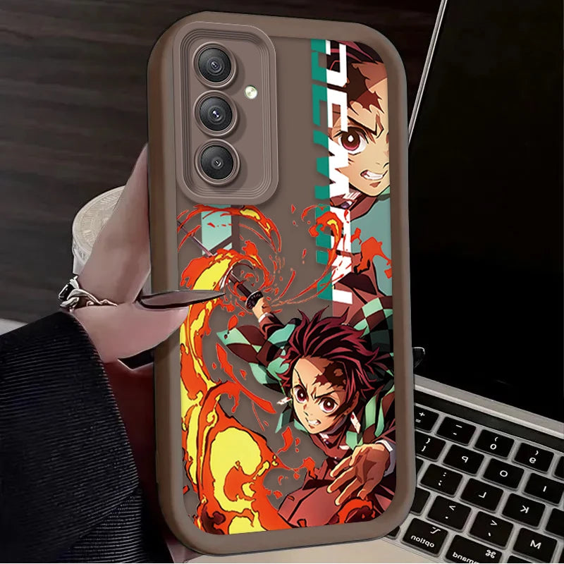 Anime Demon Slayer Phone Case For Samsung Galaxy A14 A15 S21 S22 S23 S24 FE Plus Ultra A25 A35 A52 A53 A54 A55 5G Cover