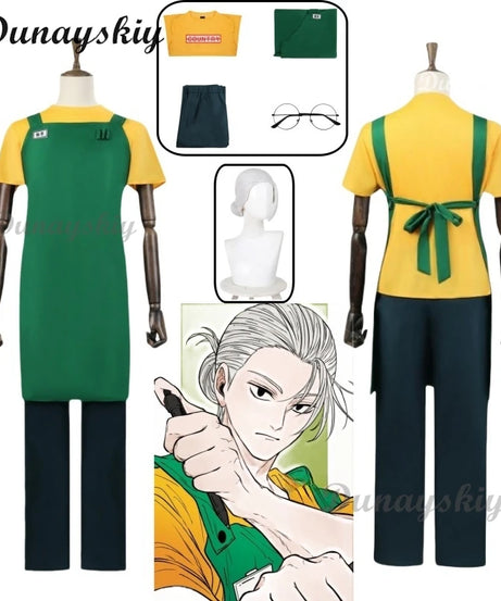 Sakamoto Taro Cosplay Costume Set – Sakamoto Days Anime Wig & Uniform for Halloween/Party