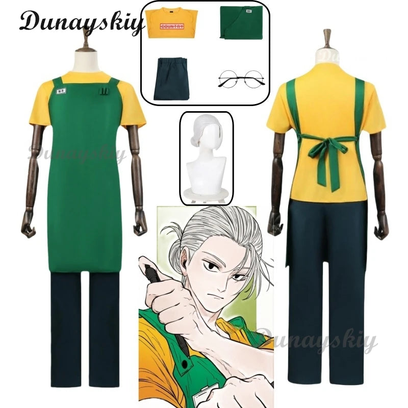 Sakamoto Taro Cosplay Costume Set – Sakamoto Days Anime Wig & Uniform for Halloween/Party