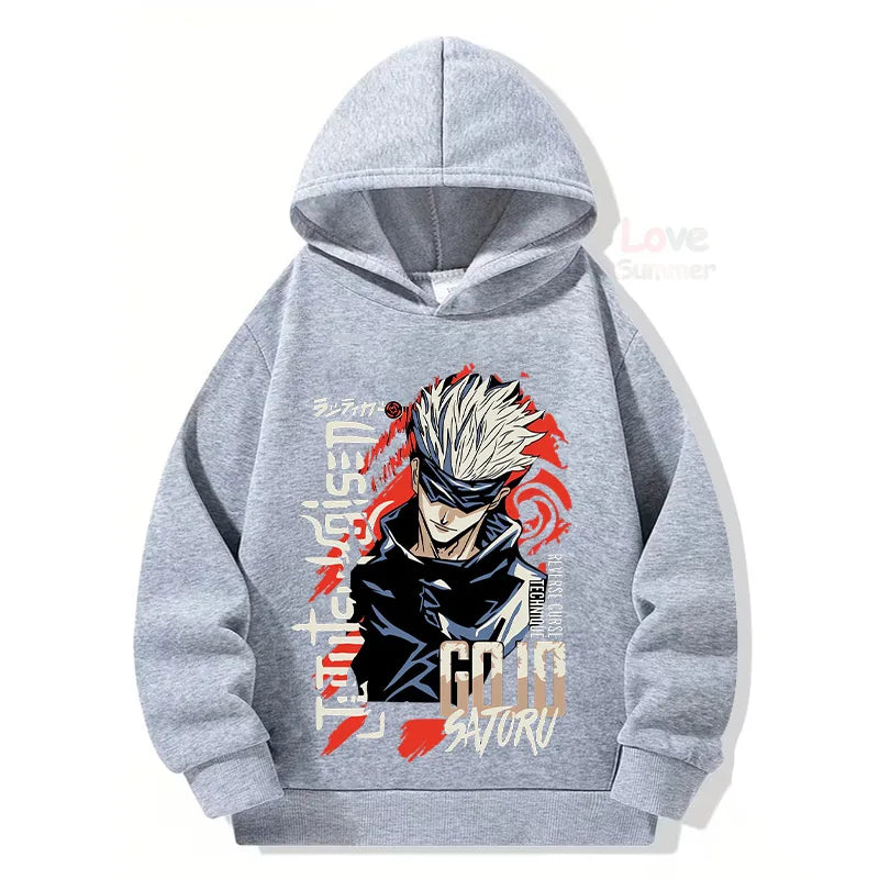 Jujutsu Kaisen Kids Anime Graphic Hoodie – Boys & Girls Streetwear Pullover 6