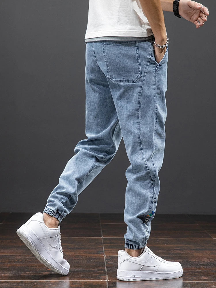 Baggy Cargo Denim Joggers — Streetwear Harem Jeans (Plus Size) 3