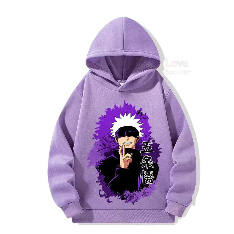 Jujutsu Kaisen Kids Anime Graphic Hoodie – Boys & Girls Streetwear Pullover 8
