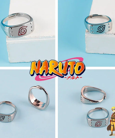 Naruto Sasuke Rings for Women Men Hip Hop Charm Ring Adjustable Fashion Classic Couple Finger Jewelry Trinket Holiday Gift New