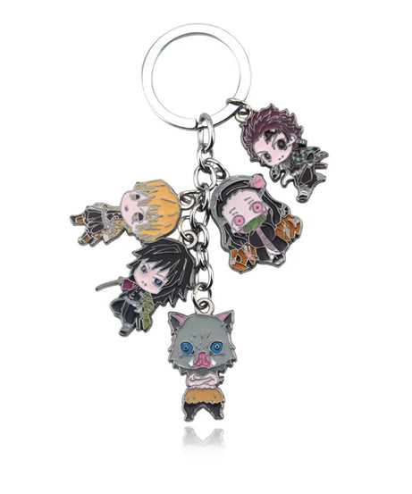 Anime Demon Slayer Keychain Kamado Tanjirou Acrylic Fashion Trend Key Ring For Earring For Women Men Gift Decoration Car Jewelry