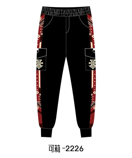 New Genshin Impact Cyno Xiao Zhongli Hu Tao Wanderer Kaedehara Kazuha Cosplay Costume Jogger Trouser Sport Gym Pants Tracksuit