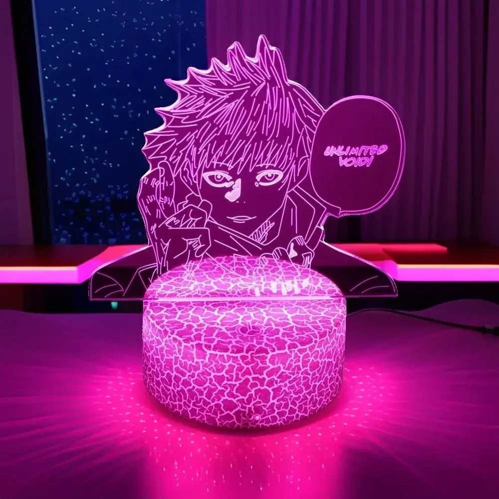 3D Anime Lamp Jujutsu Kaisen Led Night Light RGB Table Lamps Satoru Gojo Action Figure Kids Bedroom Desk Home Decor Friend