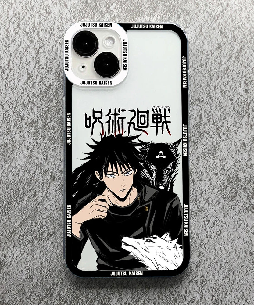 Gojo Satoru Clear Soft Case – Jujutsu Kaisen iPhone 11–16 Pro Max & Plus