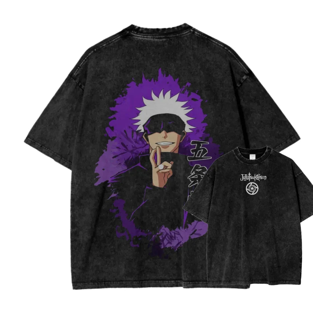 Anime Jujutsu Kaisen Ryomen Sukuna Vintage Washed T-Shirt – Graphic Cotton Tee 3