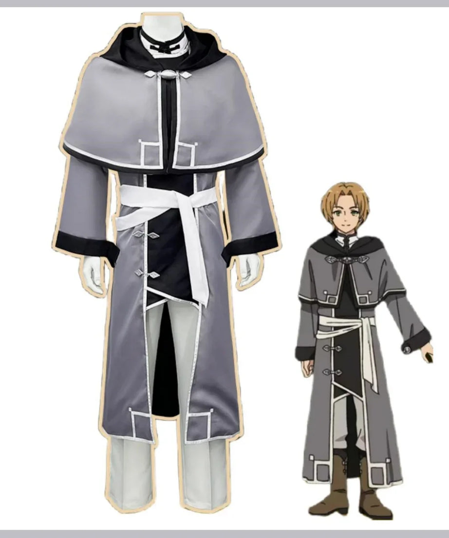 Rudeus Greyrat Dead End Cosplay Set – Mushoku Tensei Costume with Wig & Cloak
