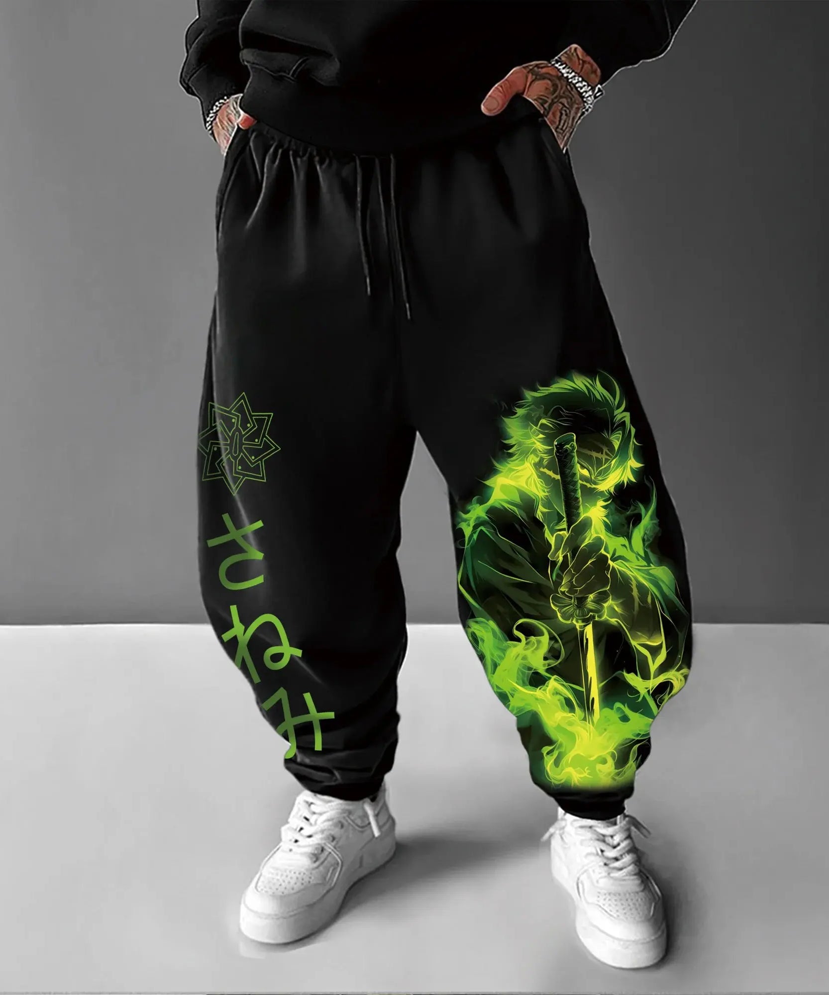 Demon Slayer Anime Men Sweatpants Print Loose Sports Pants Streetwear Casual Hip Hop Autumn Fashion Y2k Clothes