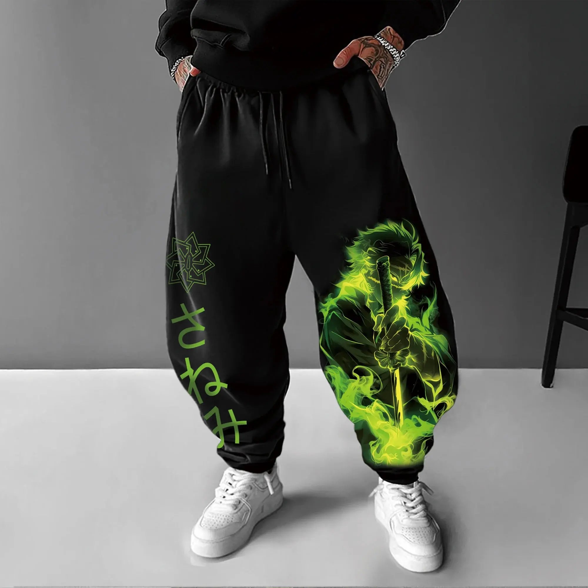 Demon Slayer Anime Men Sweatpants Print Loose Sports Pants Streetwear Casual Hip Hop Autumn Fashion Y2k Clothes