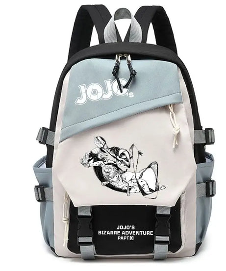 Kujō Jōtarō Anime JoJo's Bizarre Adventure Backpack Student School Bag Canvas Teens Outdoor Travel Backpack Fashion Gift