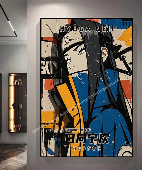 Naruto Graffiti Poster – Itachi Uchiha Akatsuki Anime Wall Art for Home Decor