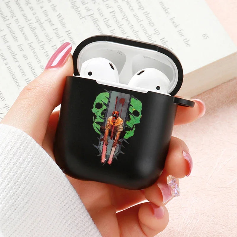 Anime Chainsaw Man Airpods Case for Apple Airpods Pro 2 1 2 3 Protective Denji Makima Aki Pochita Airpods Pro Case