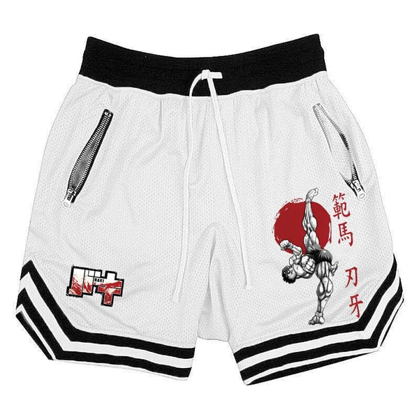Baki Hanma Anime Quick-Dry Mesh Gym Shorts – Fitness & Basketball Activewear
