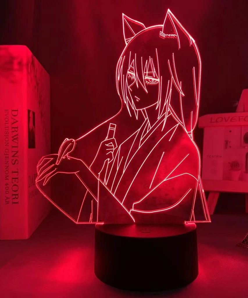 LED Night Light Anime Kamisama Kiss Tomoe Glowing Acrylic Stand for Home Decoration Love Tomoe Action Figure Gifts