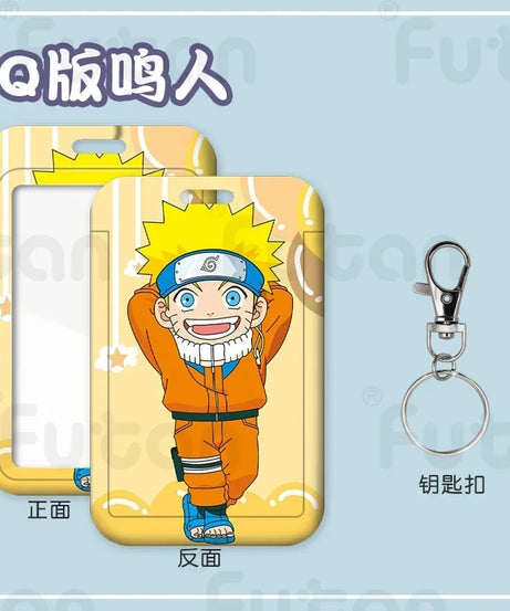 Naruto Kakashi Card Holder Men and Women ID Card Holder Purse Credit CardHolder Business Card Set KeyChain Passport Holder