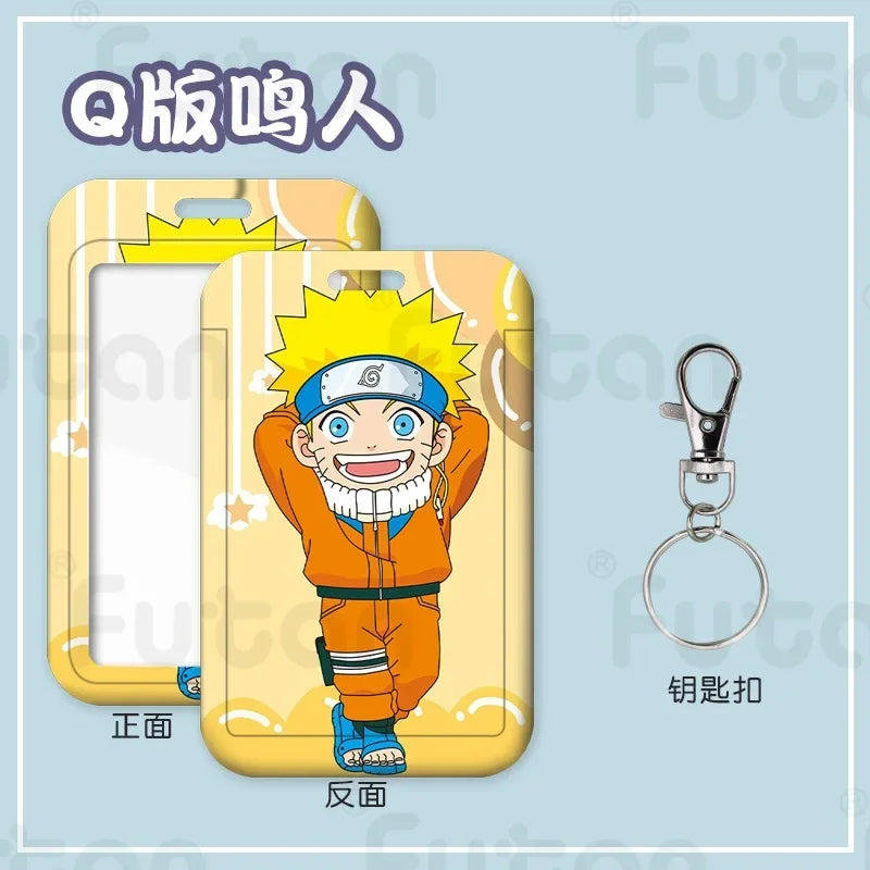 Naruto Kakashi Card Holder Men and Women ID Card Holder Purse Credit CardHolder Business Card Set KeyChain Passport Holder