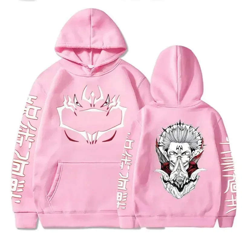 Anime Jujutsu Kaisen Ryomen Sukuna Graphic Hoodie – Harajuku Casual Pullover Sweatshirt for Men & Women 4