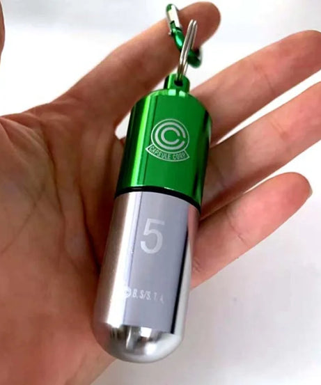 Dragon Ball Aluminum Alloy Keychain Toy Bulma Capsule Creative Keyring Portable Pill Box Container Pendant Birthday Gifts
