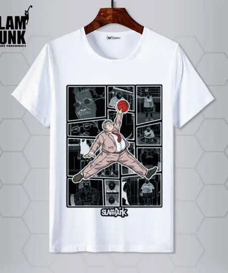Slam Dunk T-shirt Sakuragi Hanamichi Akagi Haruko Rukawa Kaede Mitsui Hisashi Ryota anime basketball short-sleeved clothes gift