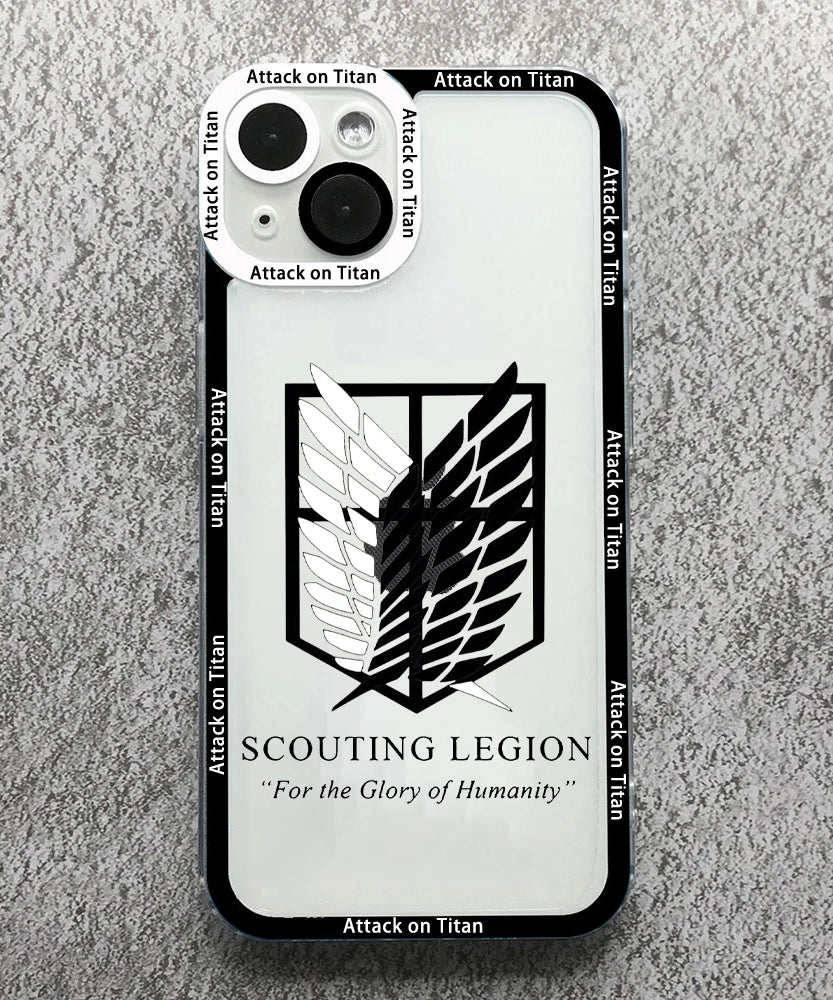 Anime Attack On Titan Phone Case For iPhone 17 16 15 14 13 12 11 Pro Max 17AIR 16Plus Clear Angel eyes Soft Silicone bumper Case