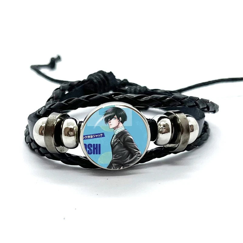 Anime Blue Lock Isagi Yoichi Chigiri Bachira Leather Bracelet Cosplay Unisex Adjustable Punk Wristband Jewelry Props