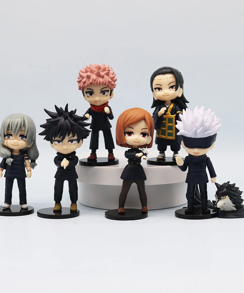 7pcs Jujutsu Kaisen Okkotsu Yuta Geto Suguru Gojo Satoru Megumi Nobara Itadori Yuji Anime Action Figure Toys Doll