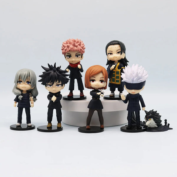 Jujutsu Kaisen Mini Action Figures — 7-Piece Set (Gojo, Itadori & More)