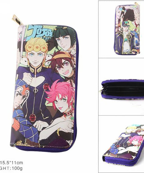 JoJo’s Bizarre Adventure Wallet – Jotaro Kujo Khaki Bifold & Coin Purse