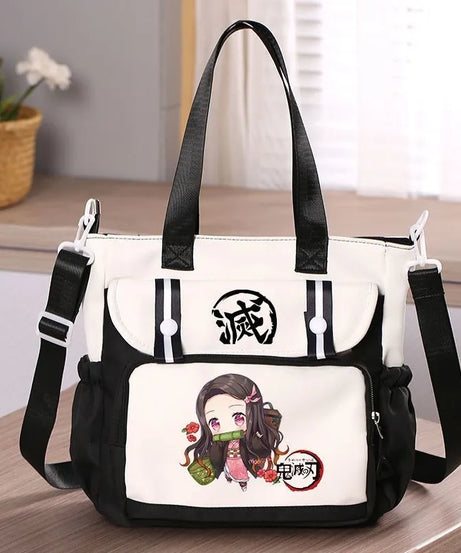 Anime Demon Slayer Kamado Tanjirou New Shoulderbag Men Women Crossbody Bags Student Fashion Large Capacity Handbag Holiday Gifts