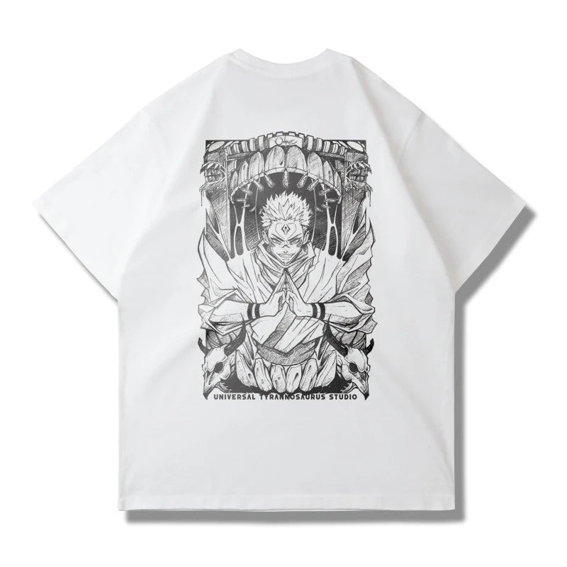 Anime Jujutsu Kaisen Ryomen Sukuna T-Shirt – Oversized Cotton Graphic Tee 7