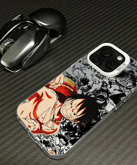 One Piece Logo iPhone 15 14 13 12 11 8 7 XS XR X Pro Max Plus  Case - Silver/Colorful