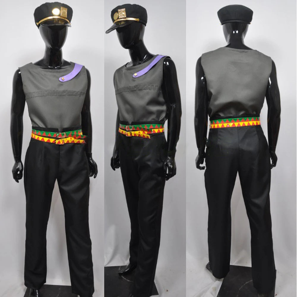 Jotaro Kujo Cosplay Costume – Part 3 Stardust Crusaders Black Outfit Uniform 4