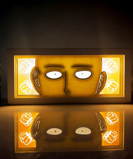 Anime  series paper-cut light room bedroom night light atmosphere light remote control colorful light box