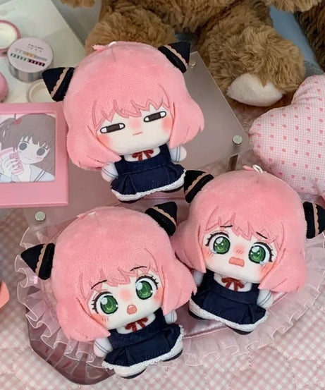 10cm Anime Spy X Family Anya Forger Cute Cotton Doll Fan Made Plush Toy Stuffed Doll Birthday Gift for Fans Decorative Supplies