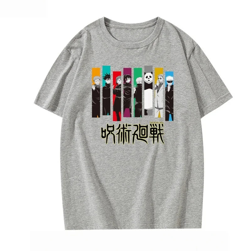 Jujutsu Kaisen Full Team Graphic T-Shirt Unisex Harajuku Anime Streetwear Tee