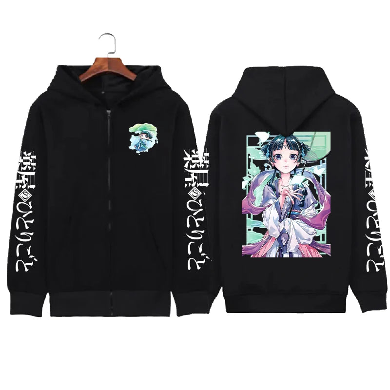 The Apothecary Diaries Maomao Graphic Zip Up Hoodie Unisex Harajuku Streetwear Jacket 4